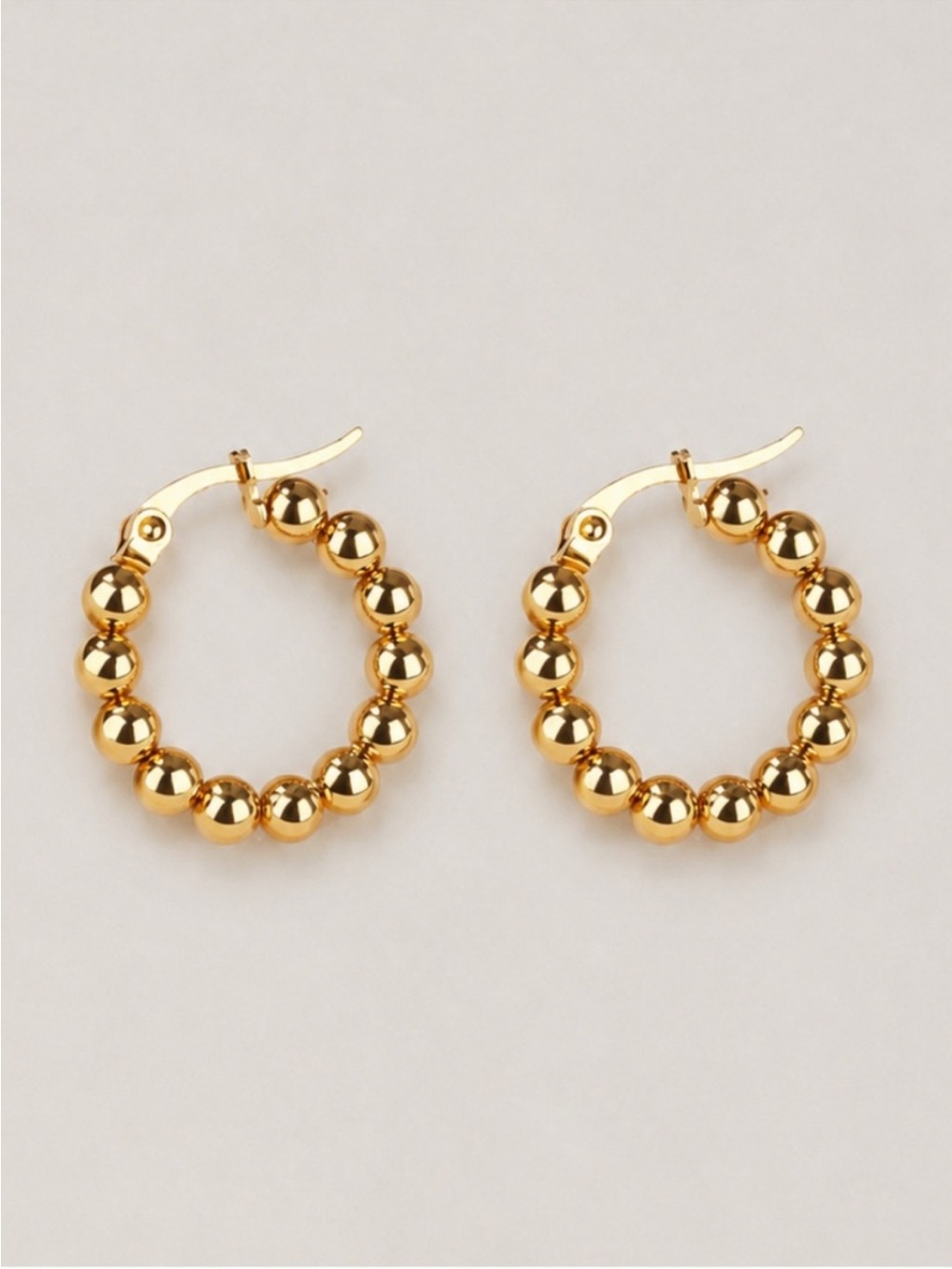 New! Gold Bubble Huggie Hoop Preppy Classic Earrings NWOT 4003